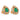 Vintage 1.20 carat emerald diamond 18k yellow gold stud earrings