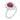 Vintage GIA 1.80 carat no heat ruby diamond 18k white gold cluster ring
