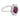 Vintage GIA 1.80 carat no heat ruby diamond 18k white gold cluster ring