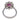 Vintage GIA 1.80 carat no heat ruby diamond 18k white gold cluster ring
