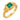 Mid century emerald 22k yellow gold bezel set ring Rings Jack Weir & Sons
