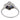 Art Deco diamond synthetic sapphire 18k white gold ring