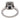 Vintage sapphire diamond 18k white gold ring