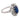 French Art Deco 2.72 carat no heat sapphire diamond platinum ring