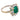 Mid Century GIA 2.20 carat Colombian emerald diamond 18k white gold cluster ring