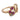 Retro ruby diamond 14k rose gold ring