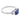 Vintage 1.80 carat sapphire diamond 18k white gold ring