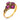 Victorian pearl amethyst 14k yellow gold ring