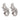 Mid Century 1.90 carat diamond 16k white gold earrings