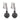 Italian pavé black and white diamond 18k white gold interchangeable earrings
