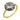 Georgian old cut diamond 18k yellow gold silver cluster ring