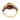 Edwardian diamond ruby 18k yellow gold platinum ring