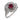 Mid Century ruby diamond 14k white gold ring
