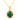 Vintage 2.70 carat emerald diamond 14k yellow gold necklace Necklaces Jack Weir & Sons