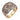Vintage floral motif diamond 14k white gold band ring