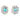 Contemporary turquoise diamond 18k white gold earrings