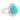 Vintage turquoise diamond 18k white gold cluster ring