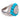 Contemporary 1.86 carat diamond turquoise 18k white gold ring
