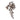 French Belle Epoque en tremblant 18k rose gold silver floral brooch