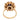 Vintage GIA 3.00 carat sapphire diamond 14k yellow gold cluster ring