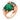 Retro GIA 6.60 carat Russian emerald diamond 14k two tone gold ring