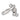 Vintage diamond 14k white gold abstract ring