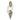 Art Deco diamond crystal silver and low karat gold arrow brooch