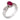 Vintage 1.01 carat ruby diamond 18k white gold ring