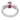 Vintage 1.01 carat ruby diamond 18k white gold ring
