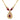 Vintage 2.10 carat ruby diamond 18k yellow gold necklace