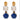 Edwardian sapphire diamond 18k yellow gold platinum earrings