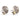 Art Deco old cut pear shape diamond platinum cluster earrings