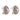 Art Deco old cut pear shape diamond platinum cluster earrings