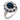 Art Deco style 1.50 carat sapphire diamond platinum cluster ring