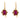 Victorian ruby 18k yellow gold earrings