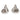 Sabbadini vintage 8.50 carat diamond 18k white gold earrings