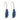 Vintage 5.00 carat sapphire diamond 18k white gold drop earrings