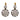Victorian 4.60 carat diamond 14k yellow gold silver earrings