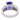 Vintage 5.50 carat tanzanite diamond 18k white gold ring
