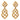 Vintage diamond 14k yellow gold earrings