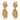 Vintage diamond 14k yellow gold earrings