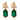 Vintage emerald diamond 14k yellow gold earrings Earrings Jack Weir & Sons
