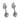 Mid Century 3.70 carat diamond silver ring and earring set