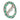 Art Deco French cut diamond emerald platinum circle brooch