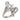 Mid Century GIA 2.25 carat old mine cut diamond 14k white gold ring