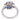 Art Deco style diamond sapphire 18k white gold ring