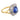 AGL 3.06 carat Ceylon sapphire diamond 18k yellow gold platinum ballerina ring