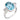 Vintage 6.99 carat aquamarine diamond 18k white gold ring