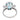 Vintage 6.99 carat aquamarine diamond 18k white gold ring