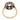 Victorian rose cut diamond 9k yellow gold and silver cluster ring
